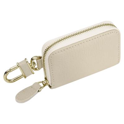 Genuine Leather Car Key Fob Universal Car Key Zipper Key Case Bag for Men and Beige [uxcell] Case, Holder, Women,