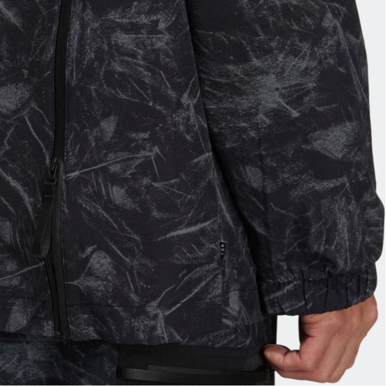 adidas Originals Outdoor Casual Sportivo Giacca Camicia Uomo Monopetto Giacca Nera HS9473