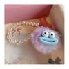 Large Mouth Cartoon Plush Doll Keychain With Faux Pearls Lanyard