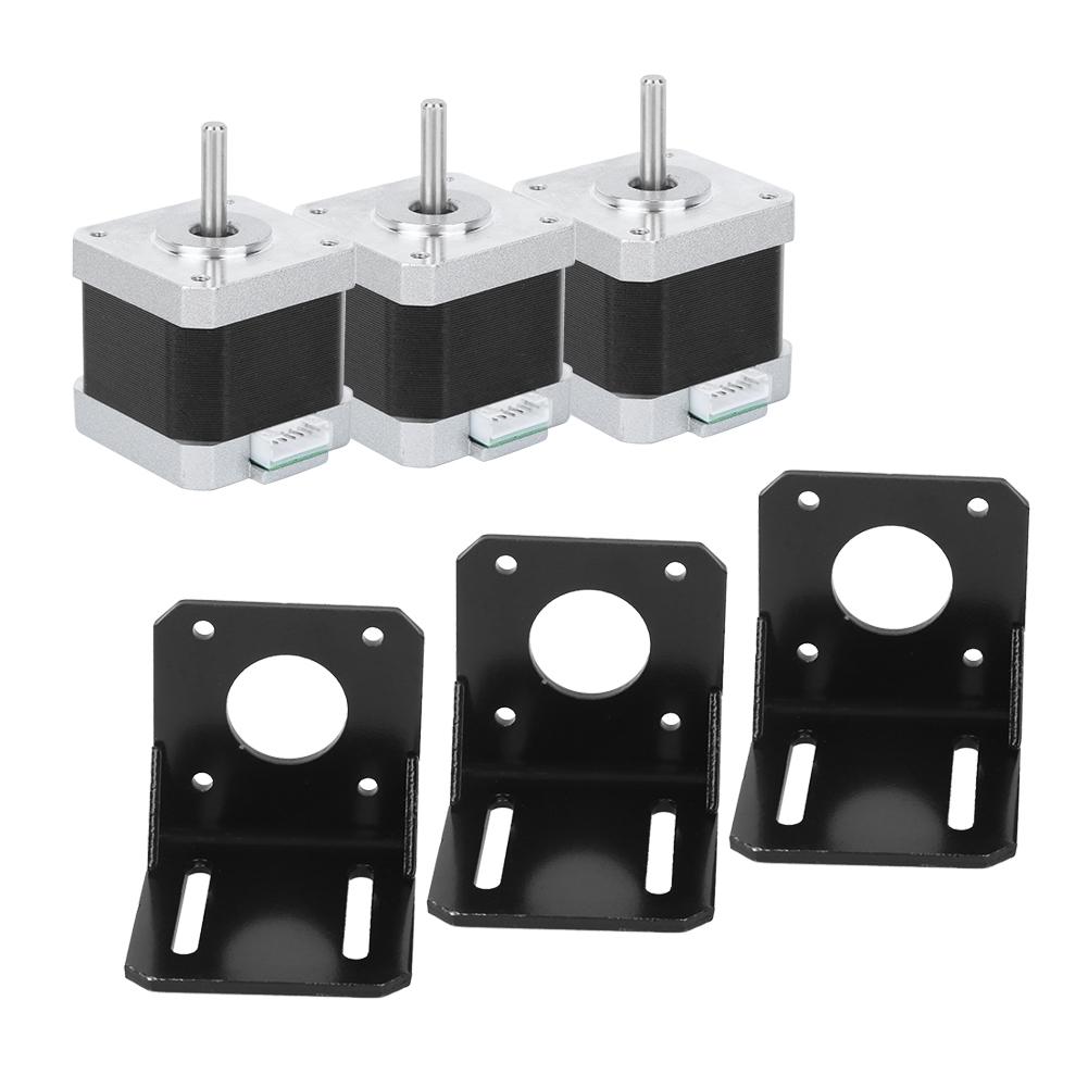 Stepper Motor Stainless Steel 4‑Wire Bipolar 3D Printer Accessory 40mm 42BYGHW609 12V