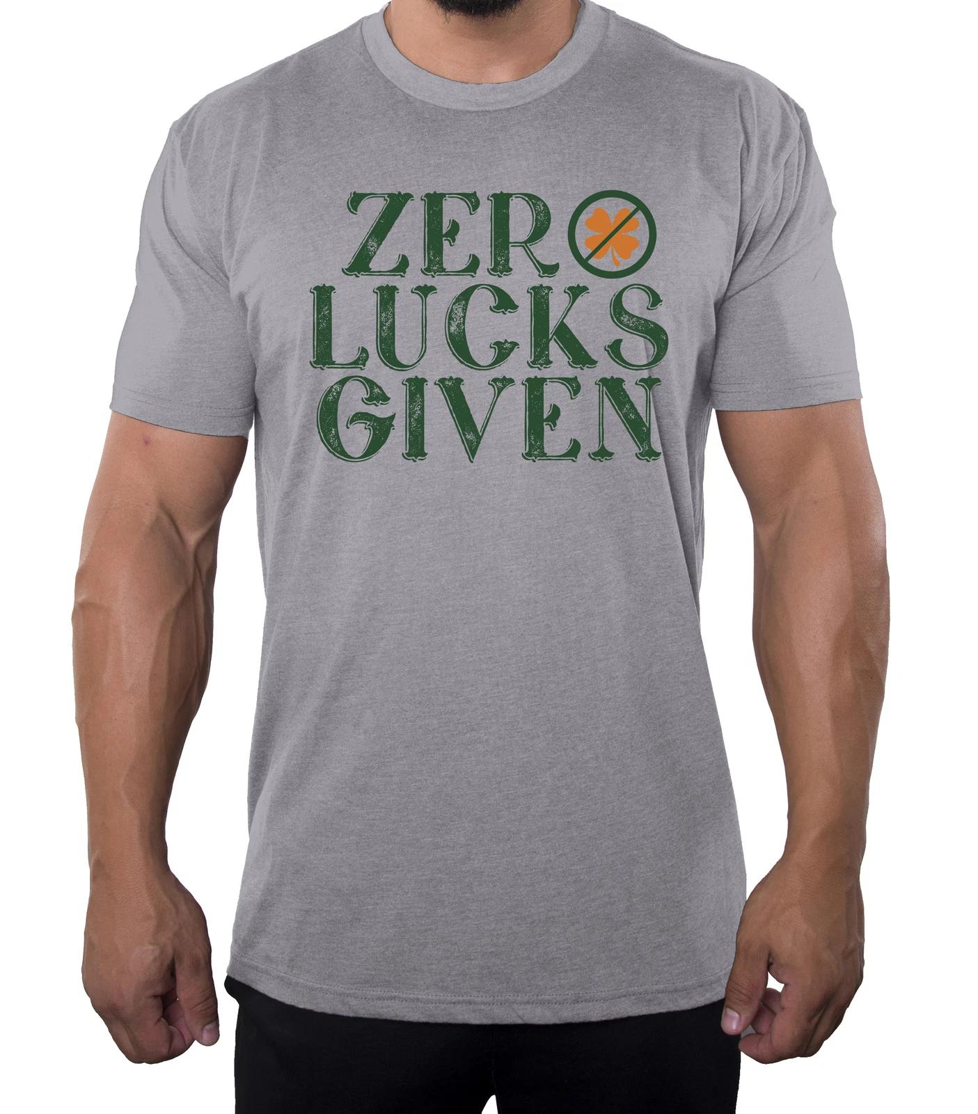 Zero Lucks Given Men s Tees, Nice Graphic T-Shirts, Funny Men s Shirts! M
