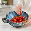 Modern Keukengadget Keramische Bessenkom Zelfspoelend met Afvoergaatje Wassen Compact Fruitzeef Decoratieve Geglazuurde Kom voor Aanrecht Zeef