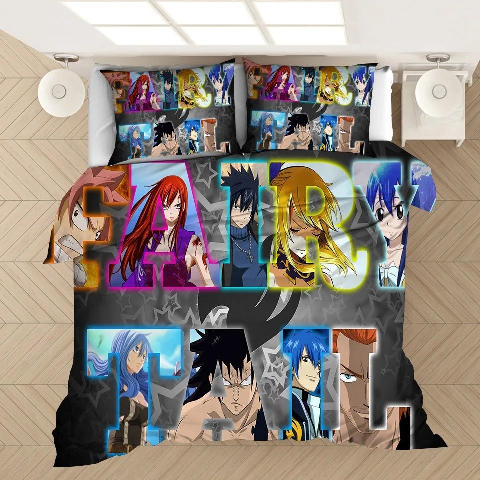 Comforter Fairy Tail Bedding Set 3D S Japan Anime Comforter Bedding Sets Fairy Tail Bedclothes (No Sheet) Ayr