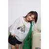 Unisex Lyocell Linen Dog Print Long-Sleeve Tee