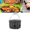 BBQ Stove Aluminum Stainless Steel Multifunctional with Portable Handle Food Charcoal Stove for Tea Making Camping