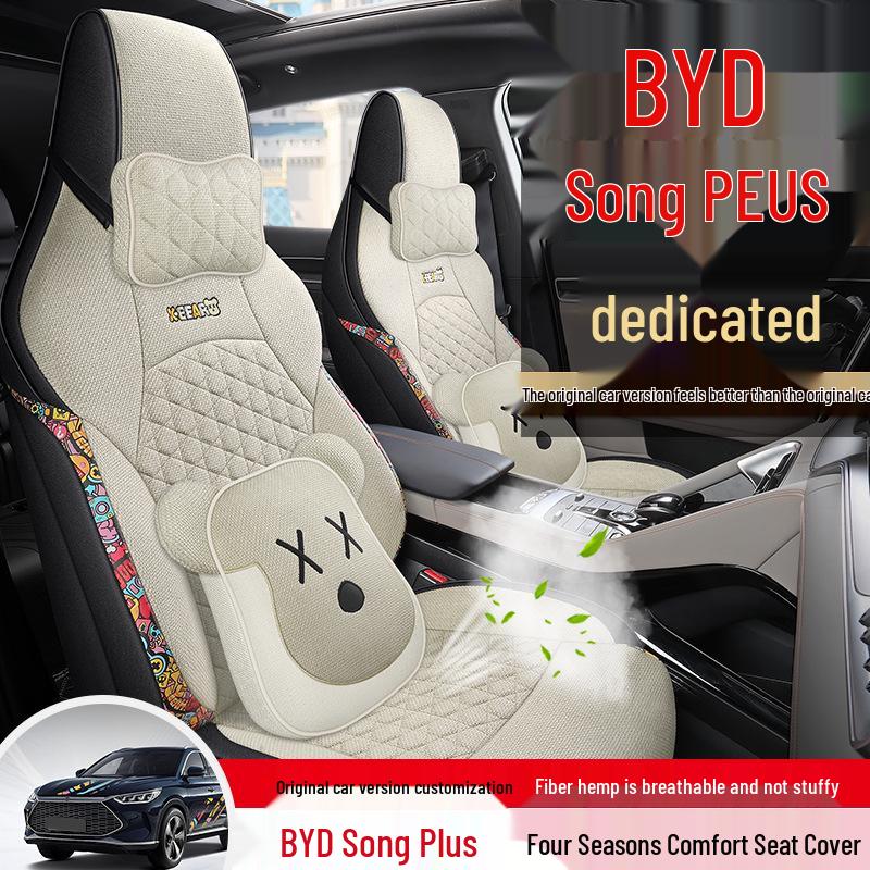 BYD Song PLUS Autositzbezug: Ganzjähriges Leinen, Rundum-Design