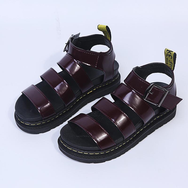 Women's Plus Size New Summer Chunky Sole Open Toe Fashion Beach Roman Sandals European American Style