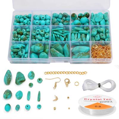 1 Set Perline Imitazione Turchese, Accessori dall'Aspetto Naturale per la Creazione di Gioielli Fai-da-te