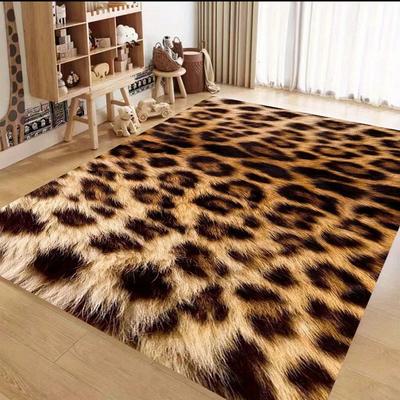Leopardenmuster Großer Teppich für Zuhause Wohnzimmer Fußmatte Nordischer Stil Haustürmatte Badezimmerteppich Teppich Rutschfeste Bodenmatte