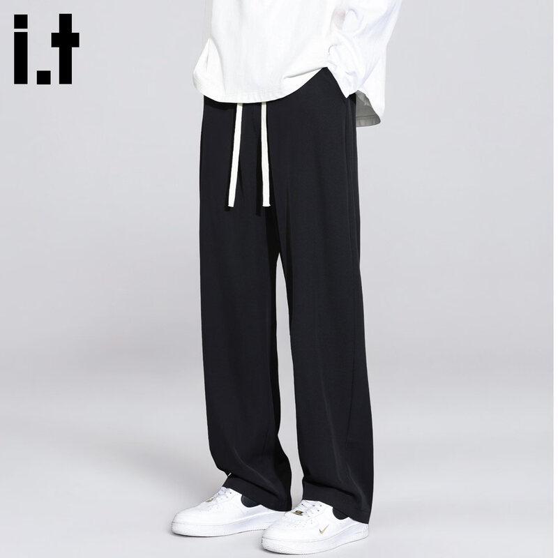 :CHOCOOLATEit Men s Loose Straight-Leg Casual Pants L
