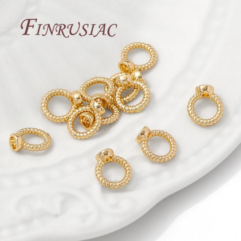 Messing 18K Gold Plated 2-Loch Verbinder für Schmuck, Armband Endstück, Perlen Endkappe mit Loch, Zubehör für Schmuckzubehör