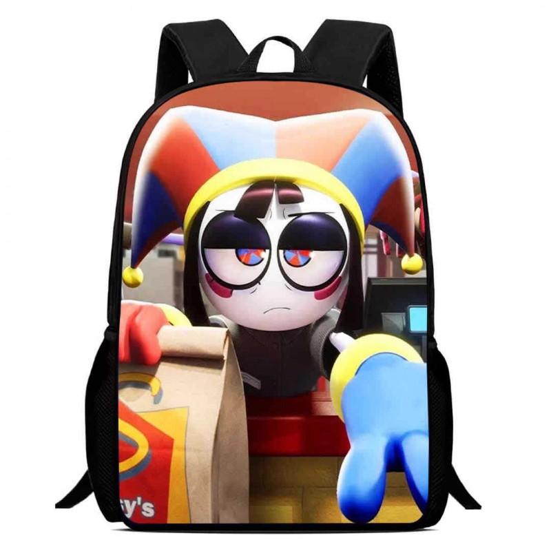 Kids Cartoon Backpack School Children 1-6 Grade Lightweight Ergonomic Oxford Fabric Bag With Printed Design