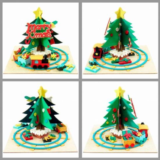 Sankei Miniature Art Mini Christmas Tree Paper Craft MP05-11