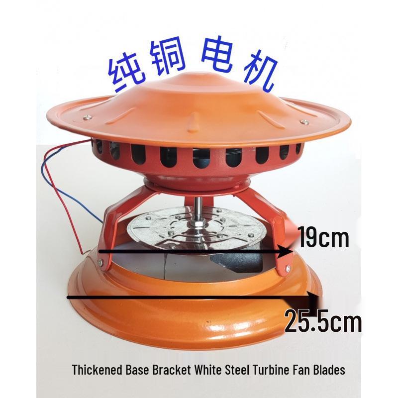 Pure Copper Motor Smoke Extractor: Anti-Backdraft Combustion Booster for Civil Chimneys, Rural Fire Pits, and Boilers