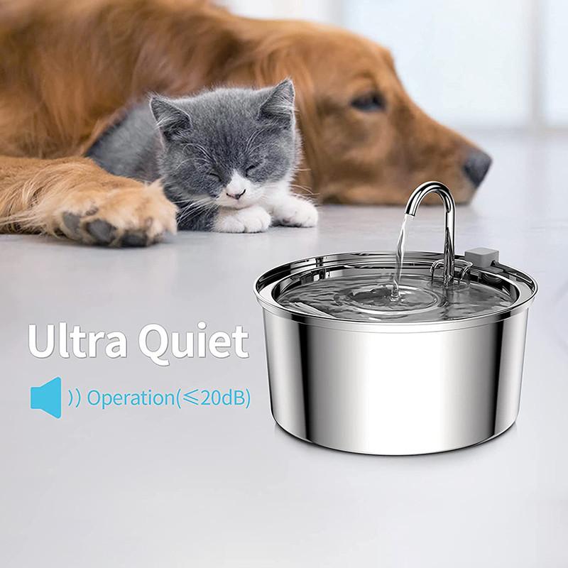 Dispensador de Agua Automático para Gatos de 3.2L Mascota Inteligente Inducción Bebedero de Agua USB Acero Inoxidable Suministros para Agua Potable para Mascotas Dispositivo