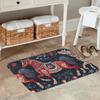 1PC Ornate Decorative Horses Kitchen Rug Non-Slip Door Mat Pop design Bathroom Rug Bath Mat Carpet for Home Sink Laundry Decor