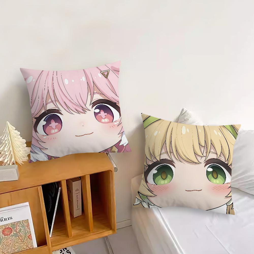 Wuthering Waves face Cute Q-version q cushion cover Pillow Cover Decoration Room Home Sofa living Office Car Nordic Simplicity