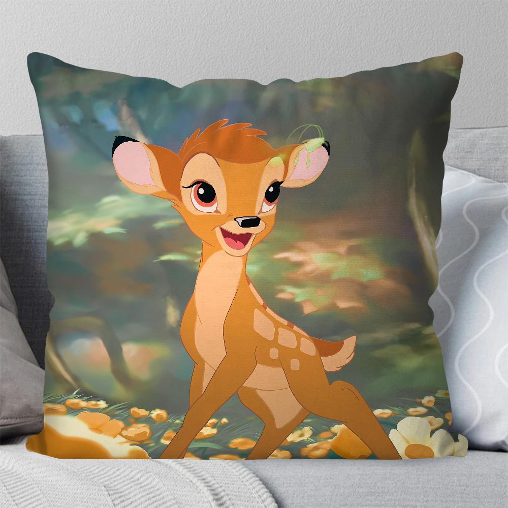 1Pc Animated B-Bambi Fairy Tale Pillow Case Square Pillow Bedroomsofaleisurecomfortcushion Car Living Room Home Decoration 40X40
