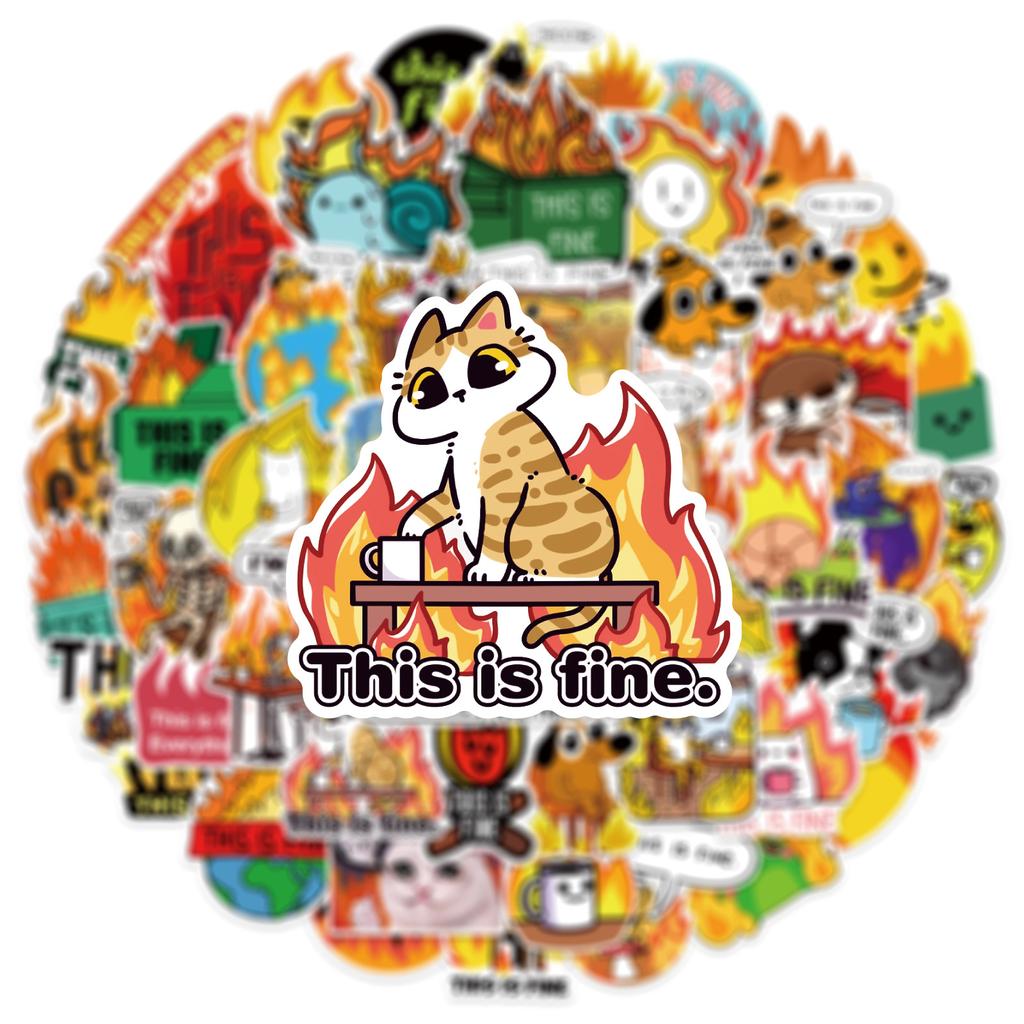 Paquete de 10 o 50 pegatinas divertidas Esto está bien , pegatinas impermeables para tazas, portátiles, álbumes de recortes, cuadernos y diarios. Compra barata en Paquete de 10 o 50 pegatinas divertidas Esto está bien , pegatinas impermeables para tazas, portátiles, álbumes de recortes, cuadernos y diarios. Compra barata en