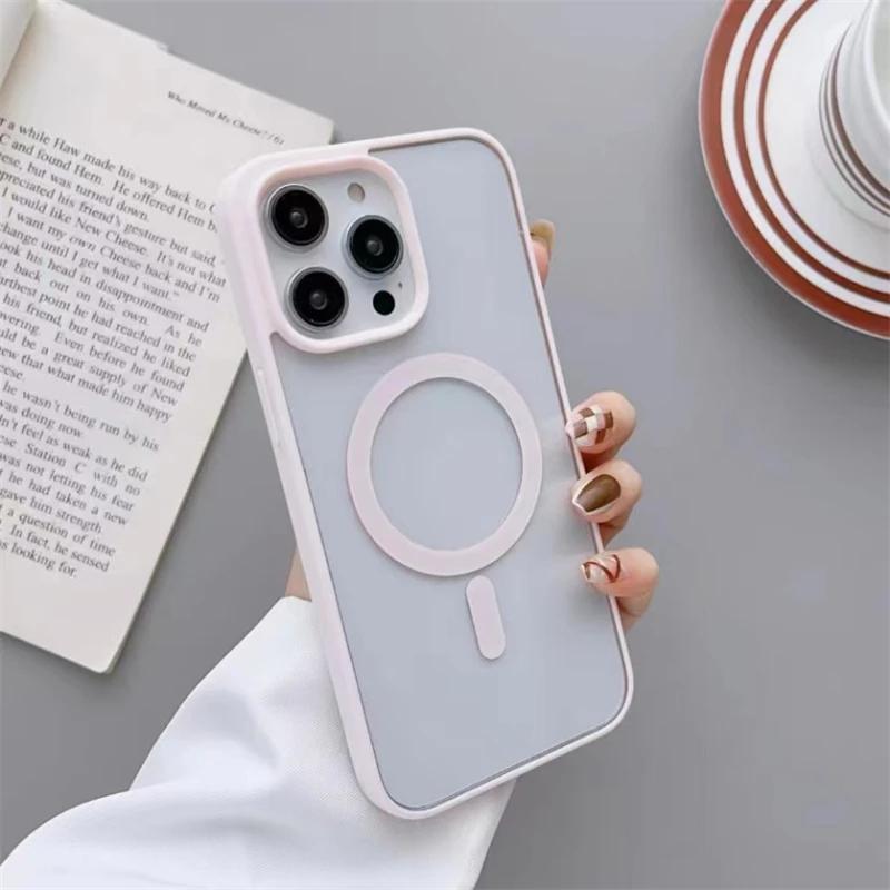 Slim Shockproof Magnetic Case for Magsafe IPhone 16 15 14 13 12 11 Pro Max Plus 16E 16Pro 15Pro Mag Safe Phone Cover Accessories