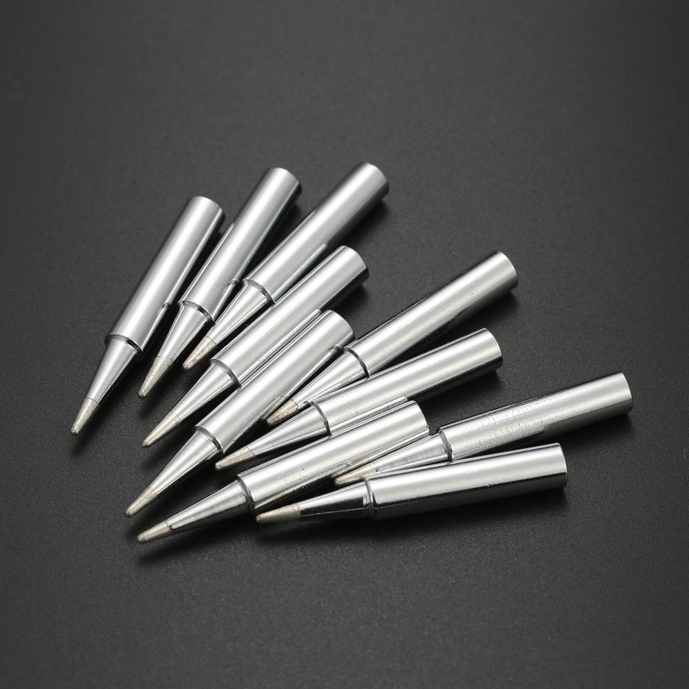 10PCS Soldering Iron Tips Replacement Solder Tip Screwdriver Iron 900M-T-B for Hakko 936 907 Soldering Rework Station Tool Kit