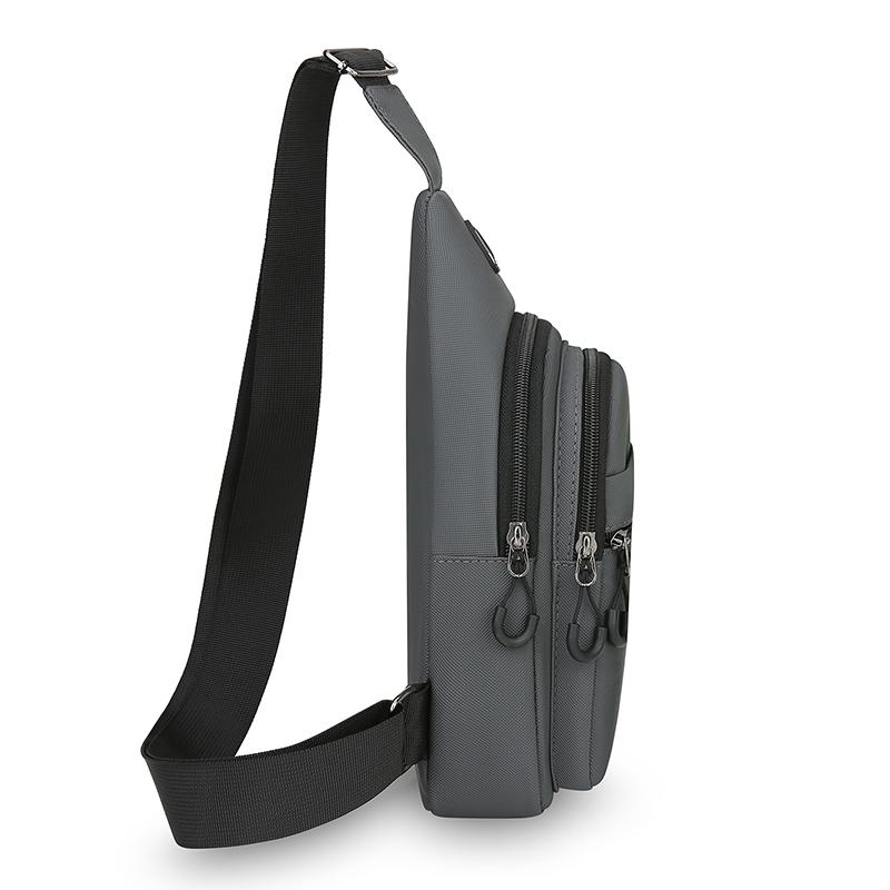 Borsa pettorale in nylon impermeabile - Zaino a tracolla Sling da uomo, Borsa a tracolla compatta, Zaino da viaggio e per escursionismo all'aperto