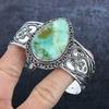 Chrysoprase Gemstone Handmade 925 Sterling Silver Cuff Bangle Adjustable S2Y56