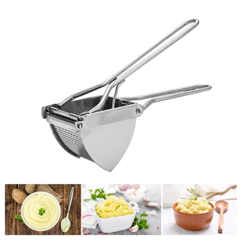 Professional Fruits and Vegetables Masher Multifunctional Stainless Steel Potato Ricer Multipurpose Mashing Tool