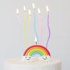 Romantic Rainbow Spiral Candle Set for Creative Parties