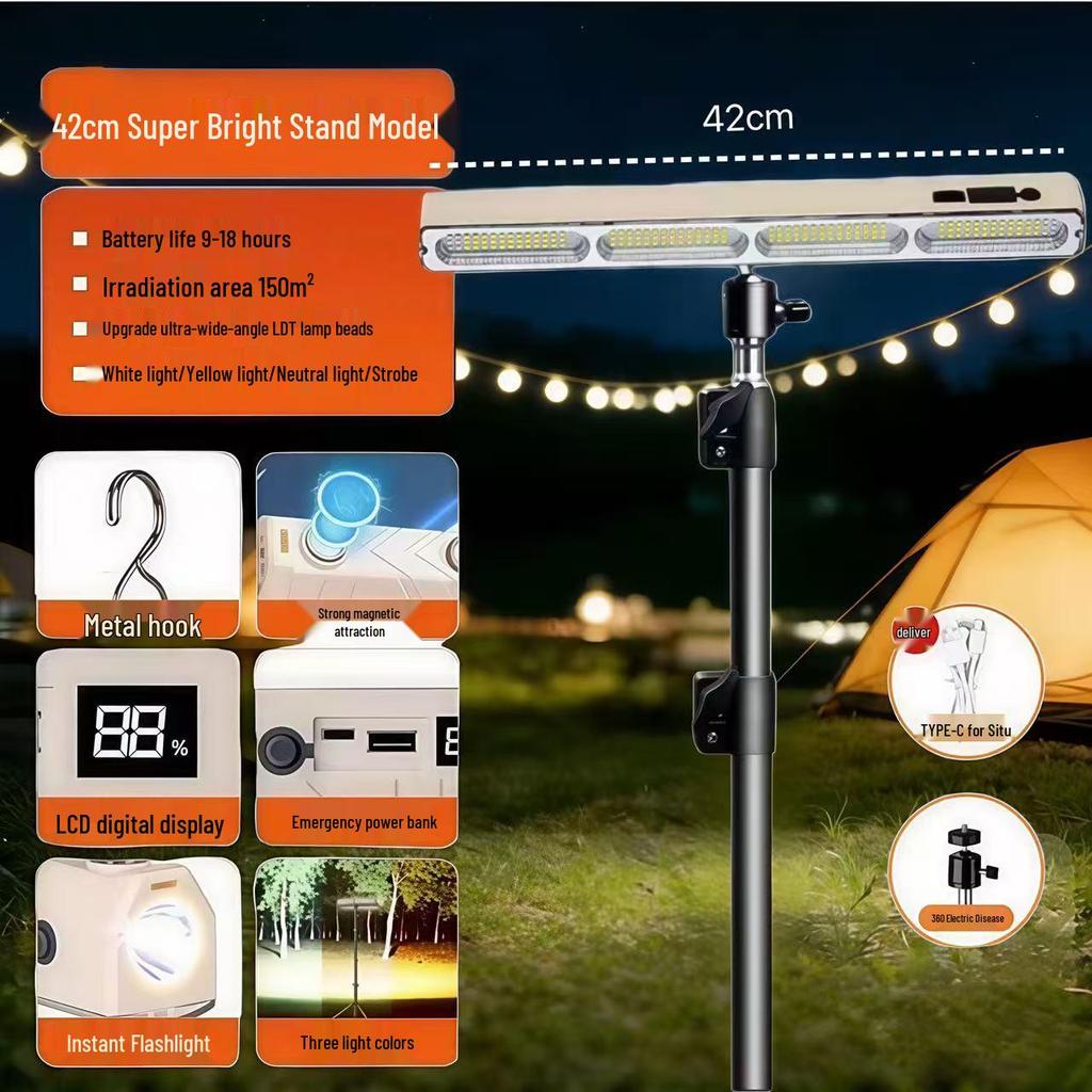 Magnetic LED Emergency Light for Outdoor Camping - Long Battery Life & High Brightness