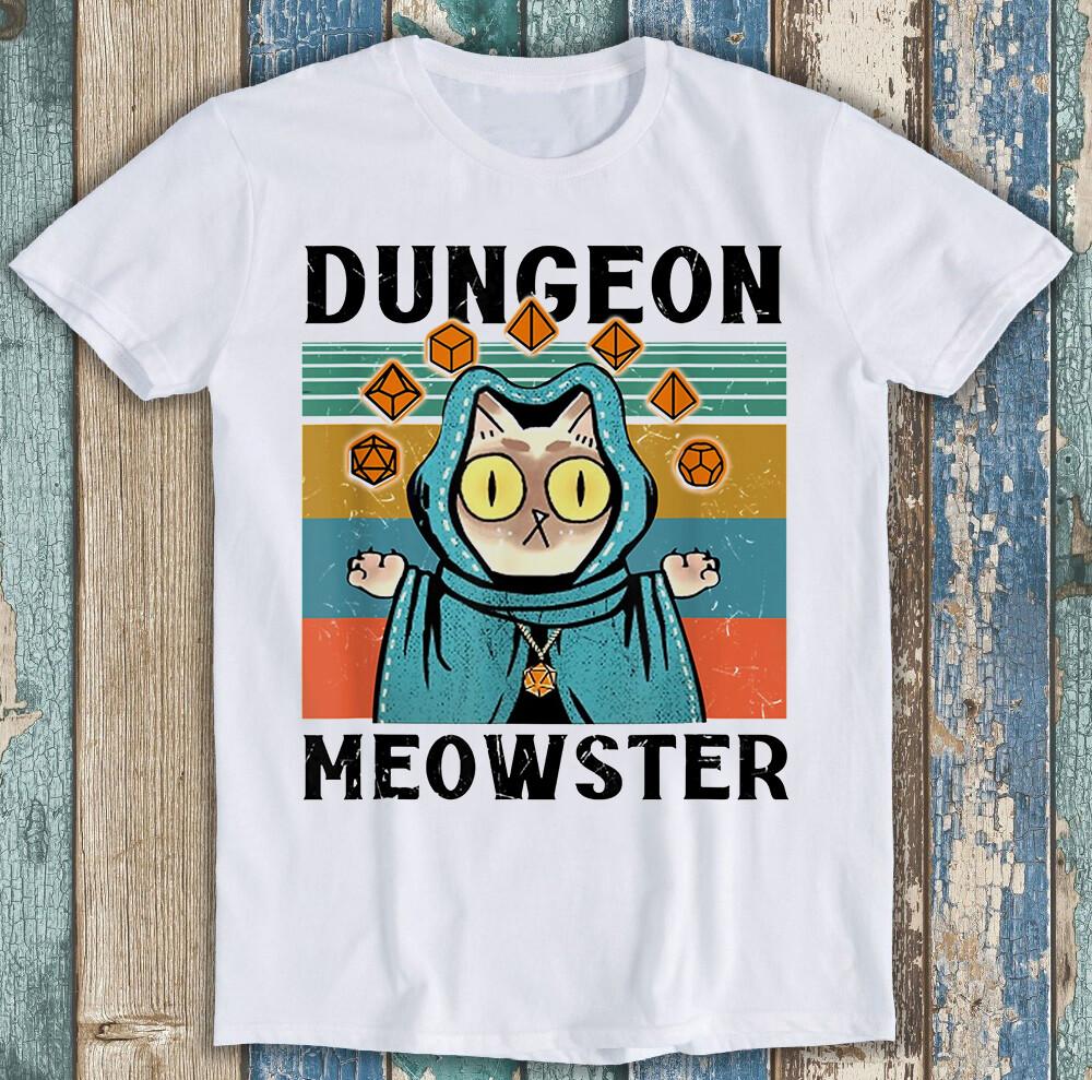 Dungeon Meowster Funny Nerdy Gamer Cat-D20 Dice RPG Funny Gift Tee T Shirt M1389