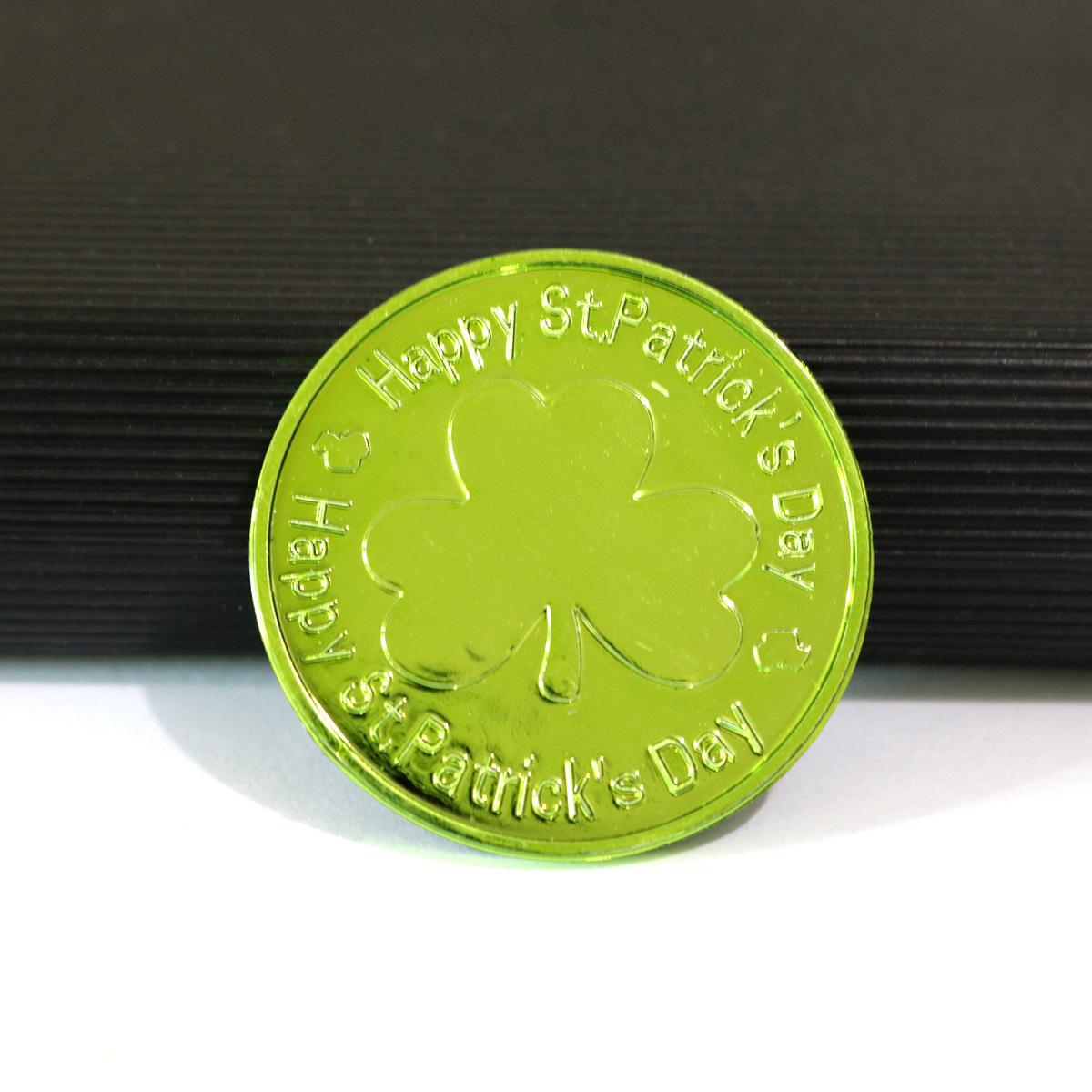 

St. Patrick S Day Themed Tabletop Decoration Irish Festival Clover Clover Gold Coins 1 clover green coin