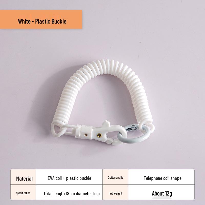 Spring Buckle Keychain Cord – Anti-Lost Outdoor Strap with Bag Holder