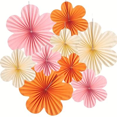 Floral Paper Flower Hanging Decorations, Holiday Decorations for Valentine's Day, Mother's Day,outdoor Holiday Theme Decorations