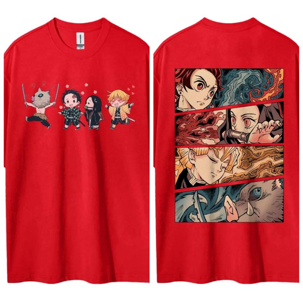 Demon Slayer Japanese Hot-blooded Anime Classic Characters Sports Casual Short-sleeved Comfortable Half-sleeved Popular Top