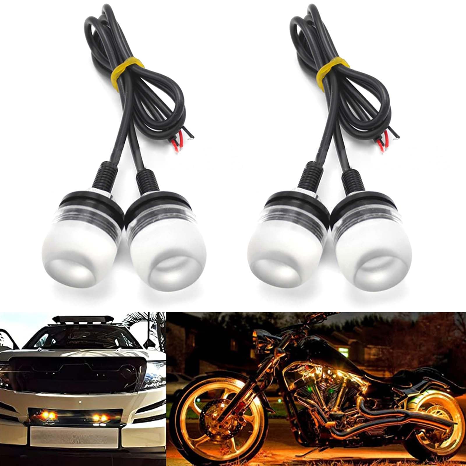 

LED Turn Signal for Motorcycles (Set of 4) Motorcycle Turn Signal Lights, Mini Motorcycle