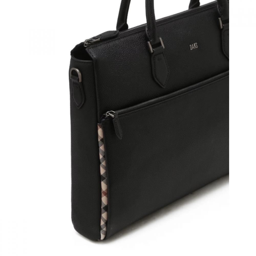 Daks Black Leather Tote Bag Dbba6e111bk