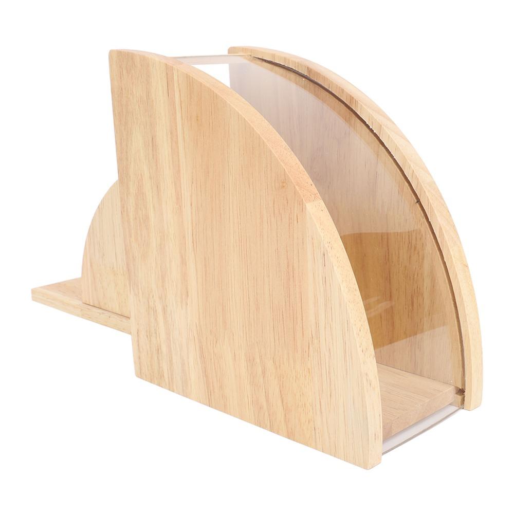 Solid Wood Coffee Filter Storage Rack Fan Shaped Coffee Filter Organizer  Household Countertop