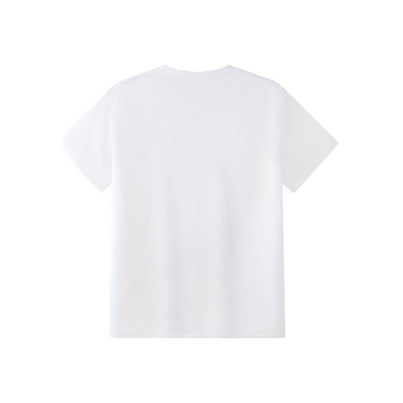 European sizes Men's Father & Son Soccer T-Shirt - Matching Parent-Child Crew Neck Short Sleeve Shirt, Suitable for Sports, Daily Wear & Outings