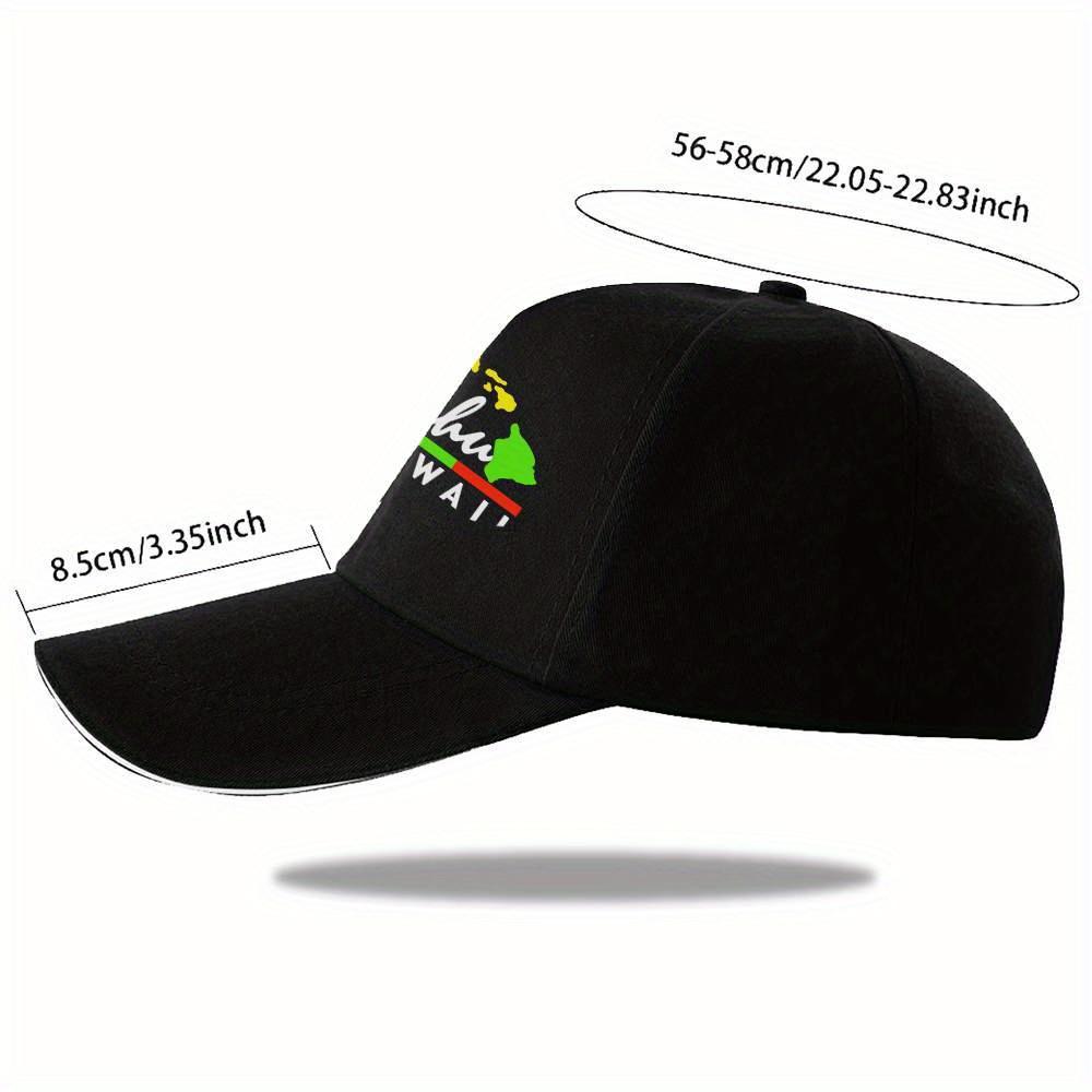 Oahu Hawaii Map Adult Polyester Baseball Cap Casual Adjustable Lightweight Summer Sport Hat