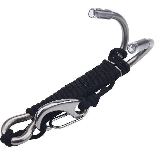 Reef Hooks, Sturdy Stable Resistant Hooks for Cave or Drift Diving, Scuba Divers, Underwater Activities(Black)