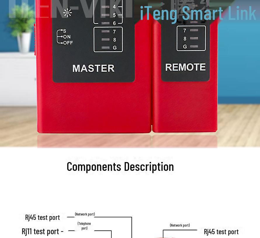Multi-Function RJ45 Network Cable Tester with Signal Detector