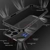 iPhone 16 Pro Max Aluminum Leather Buckle Case with Rotating Stand, Compatible with iPhone 15
