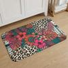 Boho Tropical Sun Palm Leaf Door Mat Modern Botanical Abstract  Absorbent Floor Carpet Soft Non-Slip Decor Entryway Rug