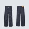 Mens Unisex Baggy Straight Jeans Streetwear American Retro Denim Pants