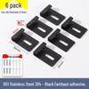Stainless Steel Mirror Holder Clips, Square, Set of 4