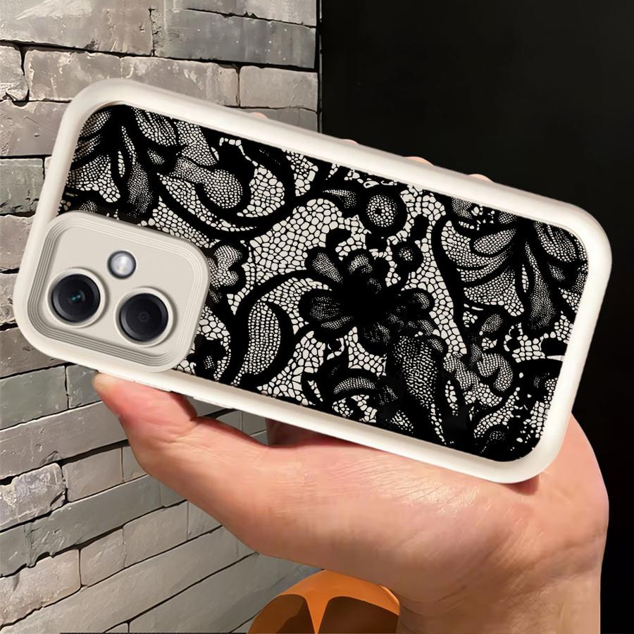 Soft Shell Phone Case for Xiaomi Redmi 13 A4 12 A3 A1 A2 Plus Lacey Pattern Fashion Funny