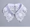 Fashion Beading Fake Collar For Women White Lace Hollow False Detachable Collar Lapel Shirt Tie Necklace Clothes Accessory
