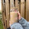 1/2pcs Pink Bow Glass Cup with Bamboo Wood Lid and Straw Reusable Bow Aesthetic Cup for Drinking Coffee Tea Milk Picnic Party