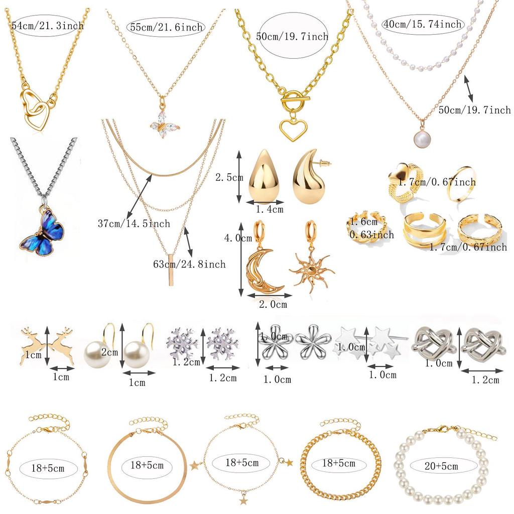 2025 Advent Jewelry Gift Box: Countdown Calendar with Earrings, Necklace, and Bracelet for Women